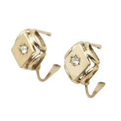 Boucles d'oreilles Vintage originales en Or Jaune
