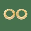 Boucles d'oreilles vintage or, diamants.