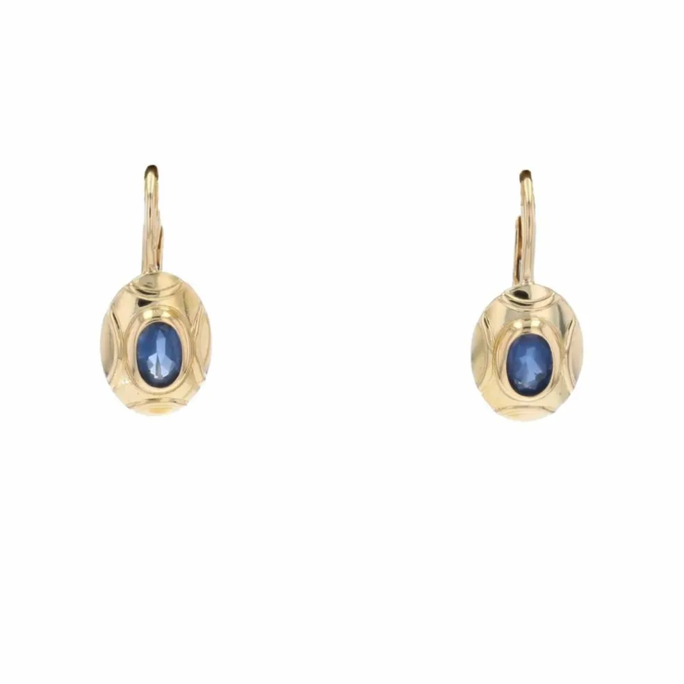 Boucles d'oreilles vintage saphirs