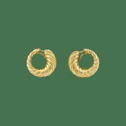 Boucles d'oreilles vintage, or jaune.