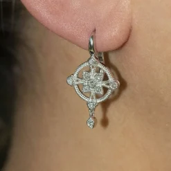 Boucles d'oreilles vintage ALT en or et diamants
