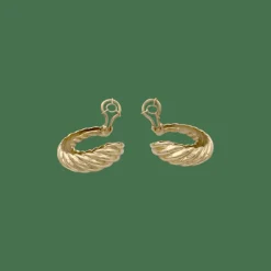 Boucles d'oreilles vintage, or jaune.