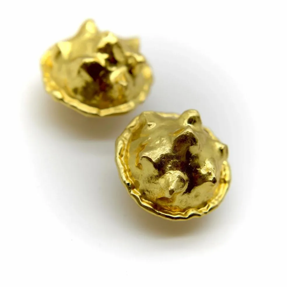 Boucles d'oreilles vintage modernes en or 22 carats Jean Mahie