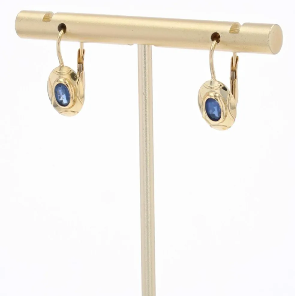 Boucles d'oreilles vintage saphirs