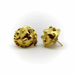 Boucles d'oreilles vintage modernes en or 22 carats Jean Mahie