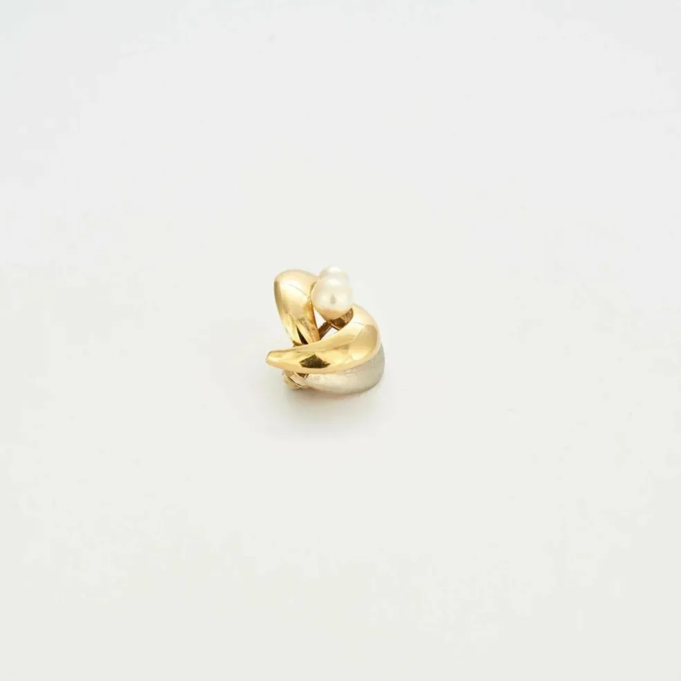 Boucles D'Oreilles Vintage Or & Perles