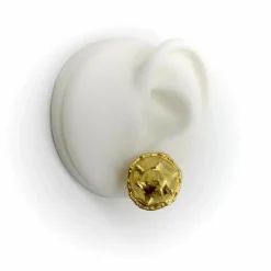 Boucles d'oreilles vintage modernes en or 22 carats Jean Mahie
