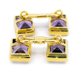 Boutons de manchette Améthystes