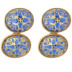 Boutons de manchette anciens or et émail