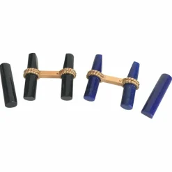 Boutons de manchette bâtonnets onyx et lapis