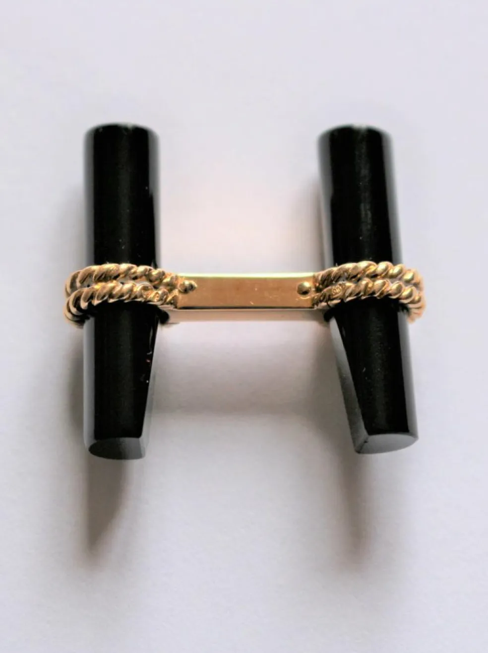 Boutons de manchette bâtonnets onyx et lapis