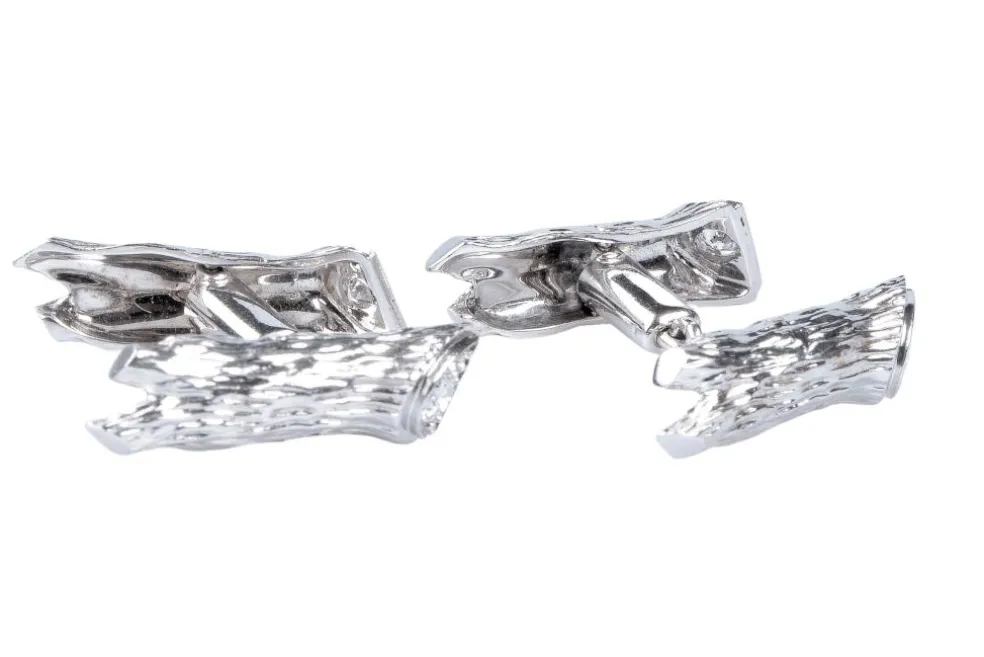 Boutons de manchette diamant en or blanc