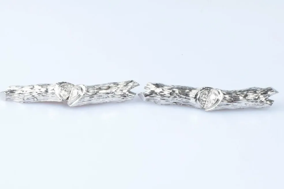 Boutons de manchette diamant en or blanc