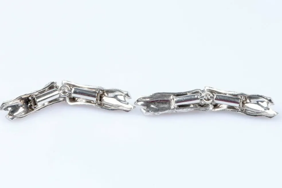 Boutons de manchette diamant en or blanc