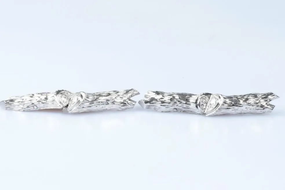 Boutons de manchette diamant en or blanc