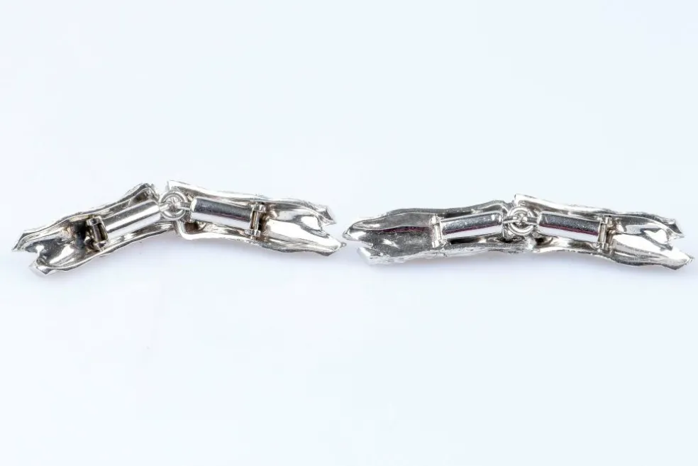 Boutons de manchette diamant en or blanc