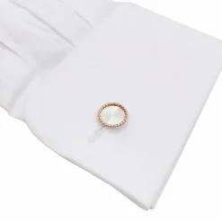 Boutons de manchette en deux tons d'or.
