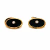 Boutons de manchette Leo Pizzo Onyx Diamants