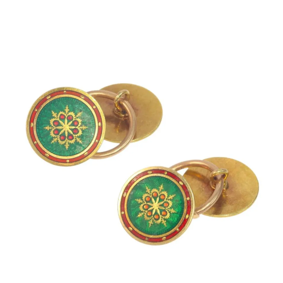 Boutons de manchette émaillés