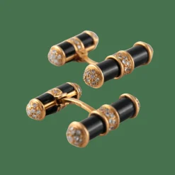 Boutons de manchette Onyx Diamants