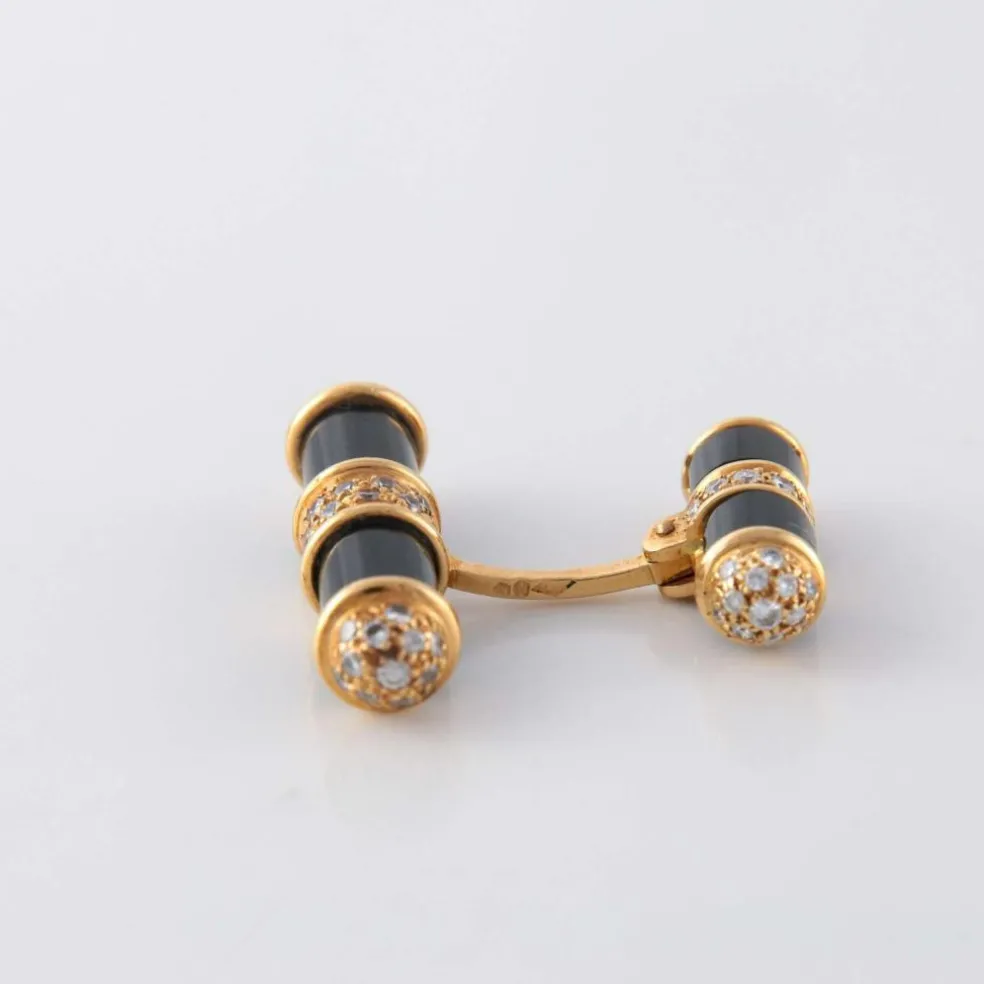 Boutons de manchette Onyx Diamants