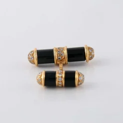 Boutons de manchette Onyx Diamants
