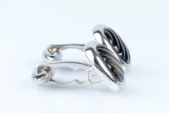 Boutons de manchette or blanc nacre