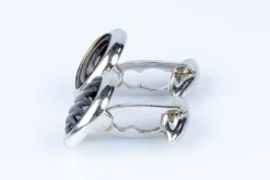 Boutons de manchette or blanc nacre