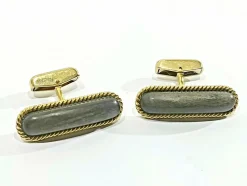 Boutons De Manchette Or Et ébène