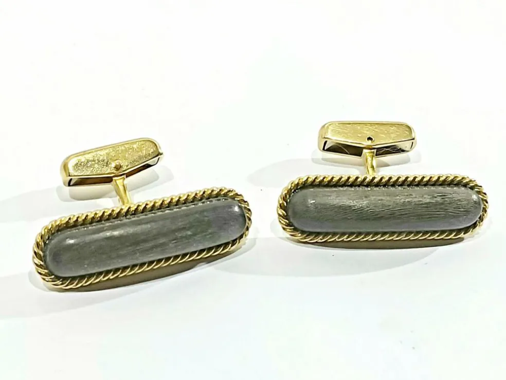 Boutons De Manchette Or Et ébène