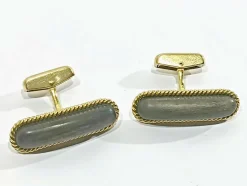 Boutons De Manchette Or Et ébène