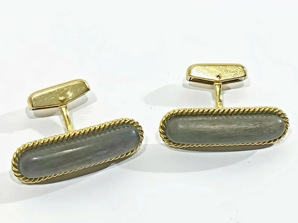 Boutons De Manchette Or Et ébène
