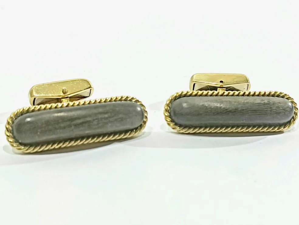 Boutons De Manchette Or Et ébène