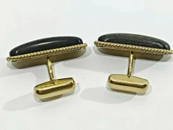 Boutons De Manchette Or Et ébène