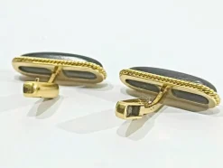 Boutons De Manchette Or Et ébène