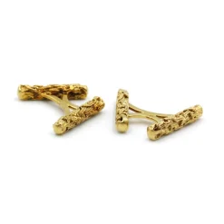 Boutons de manchette or jaune
