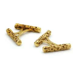 Boutons de manchette or jaune