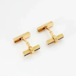 Boutons de manchette or jaune clous de Paris