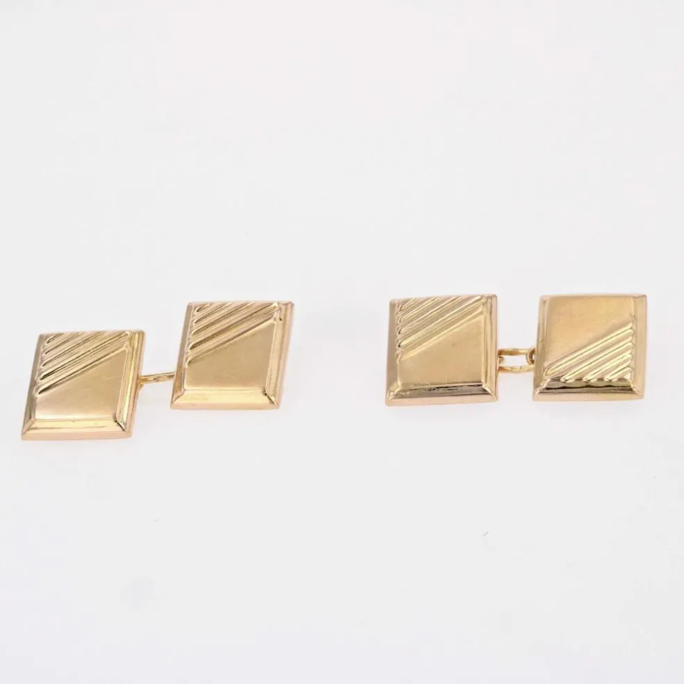 Boutons de manchette or rectangulaires