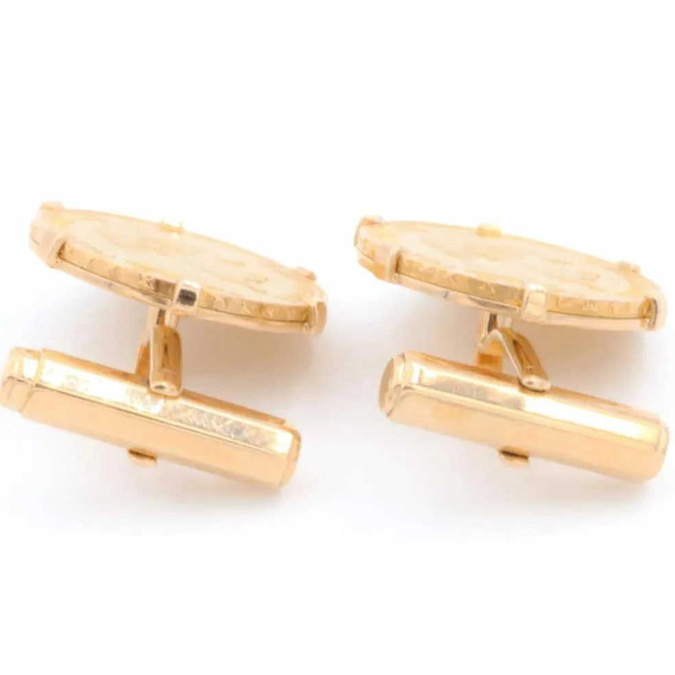Boutons de manchette Pièce Or jaune