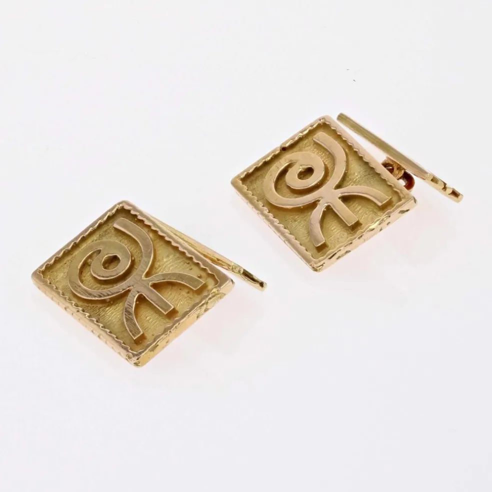 Boutons de manchette vintage or