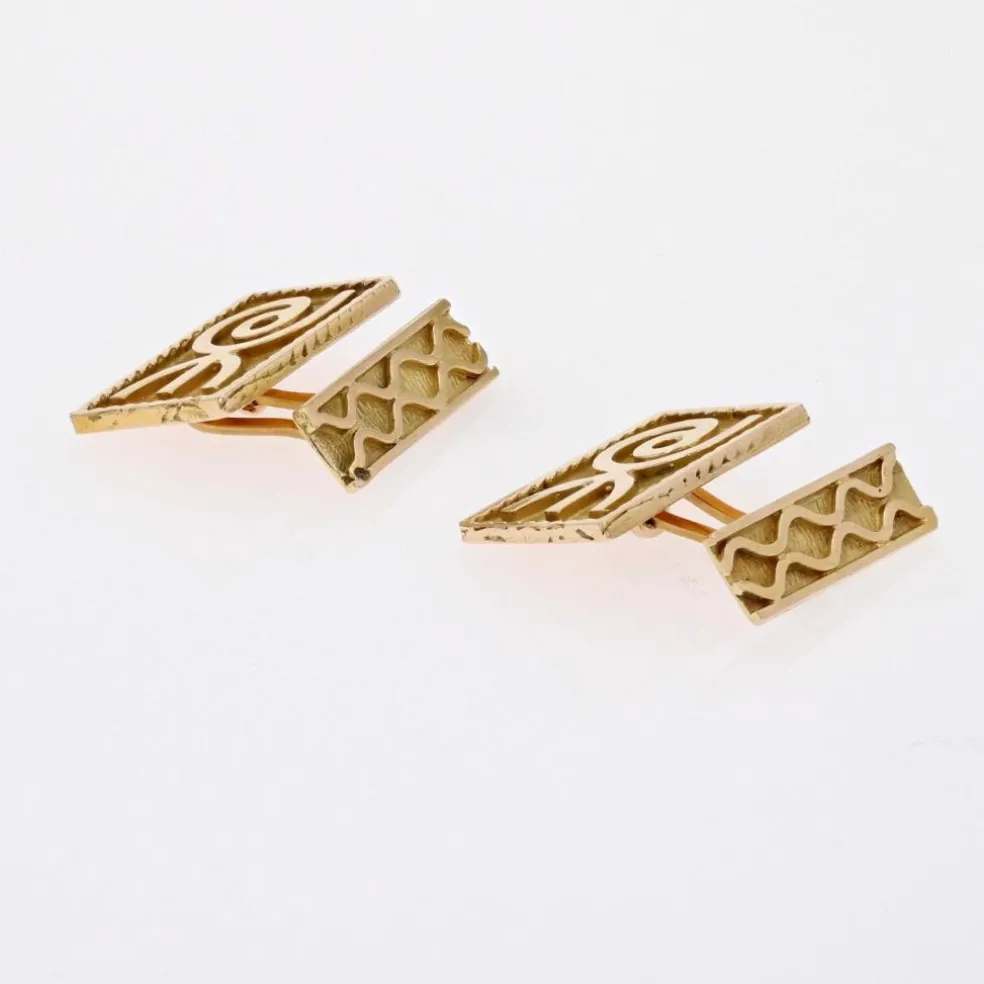 Boutons de manchette vintage or