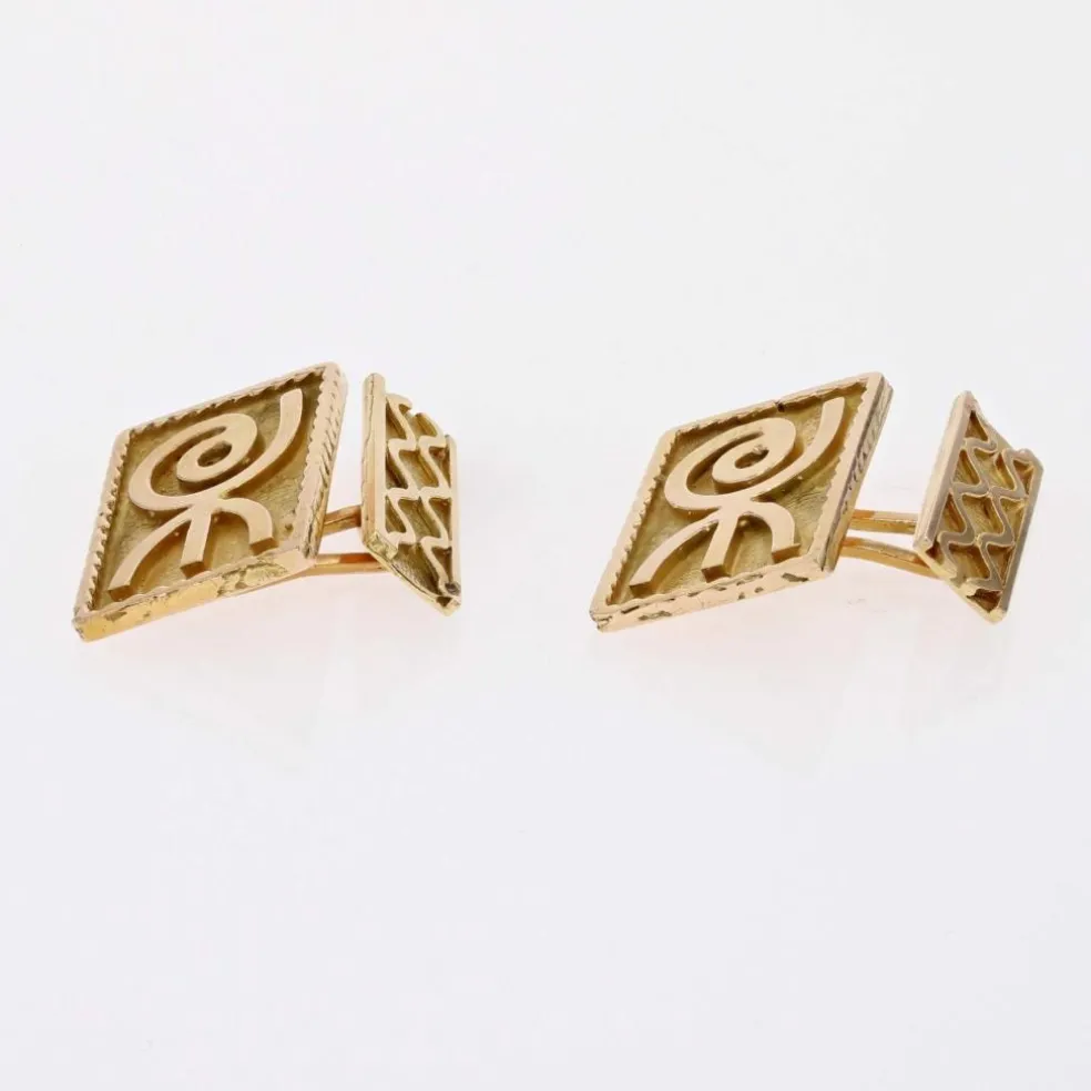 Boutons de manchette vintage or