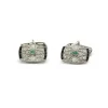 Boutons de Manchettes - Or, Platine, Diamants & Emeraudes
