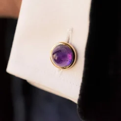 Boutons de manchettes Améthystes