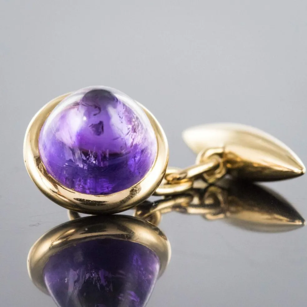 Boutons de manchettes Améthystes