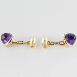 Boutons de manchettes Améthystes