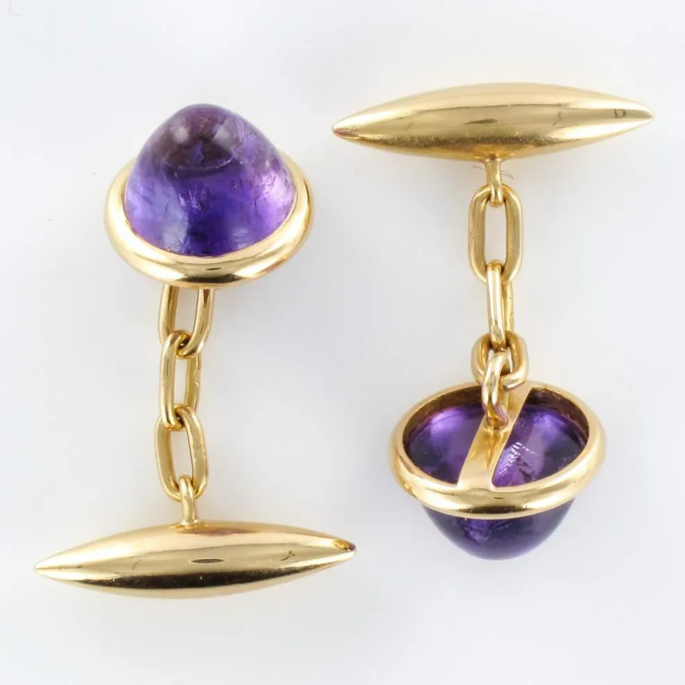 Boutons de manchettes Améthystes