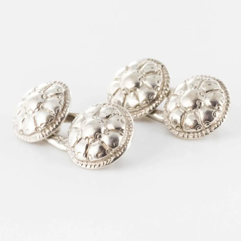 Boutons de manchettes anciens Argent