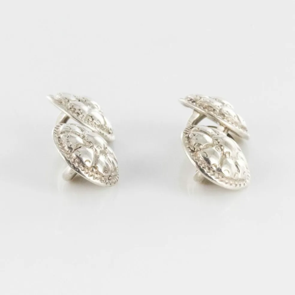 Boutons de manchettes anciens Argent